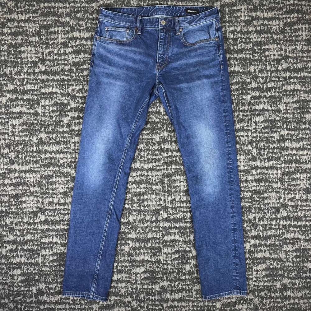Bonobos Jeans Mens 33/34 Blue Tailored Fit Organic Cotton Stretch Medium Wash